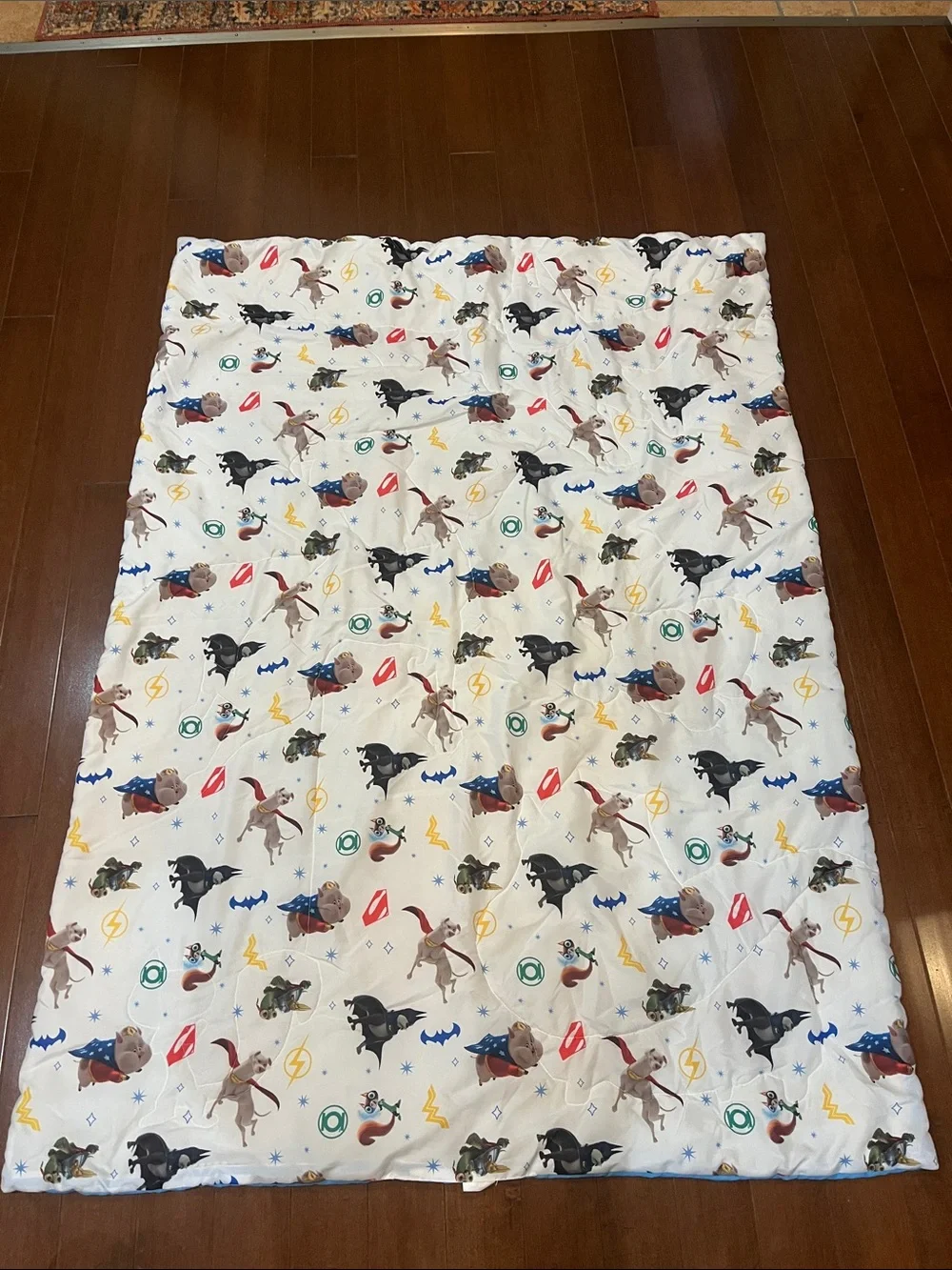 DC league of superpower Pets Kids Comforter - lightweight. Toddler bed size